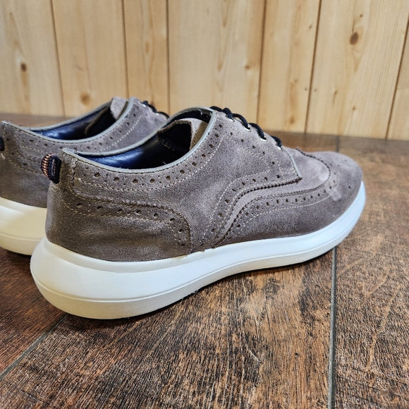 FJ FootJoy Modern Wing Golf Shoes Men's Size 9W Gray Suede Spikeless #56113 - Picture 8 of 11